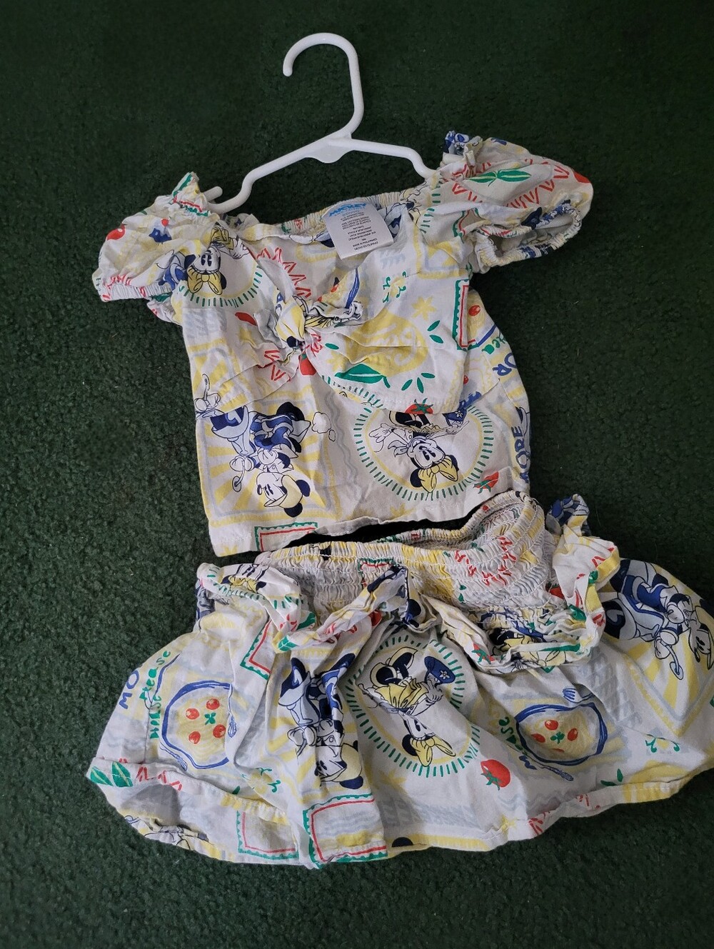 Girls (18 Month) Two-Piece Disney Mickey&Minnie Mouse & Friends Top & Skirt Set